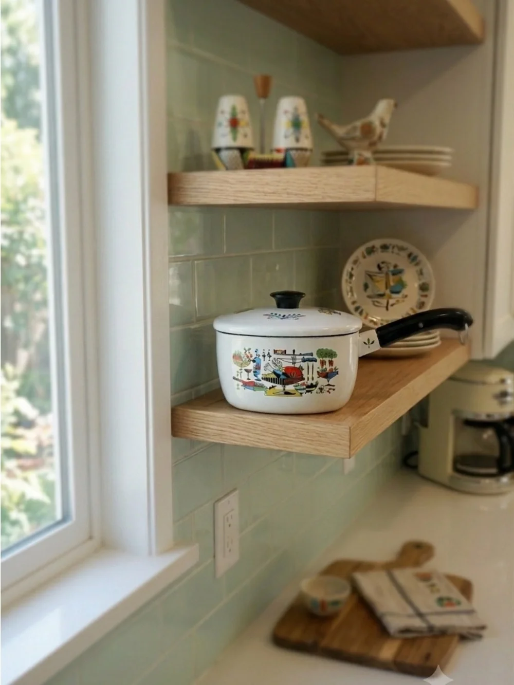 Rare Vintage 1960s MCM Enamel Saucepan with Lid 🍳✨
